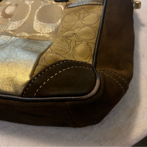 Authentic 2007 Coach Gold Brown Leather Suede
Patchwork Handbag G0771-F11408 - Picture 8 of 15